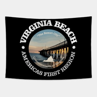 Vintage Virginia Beach Coastal US Ocean Virginia Beach Tapestry
