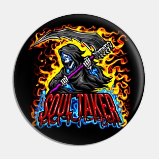 Flaming Soul Taker Pin