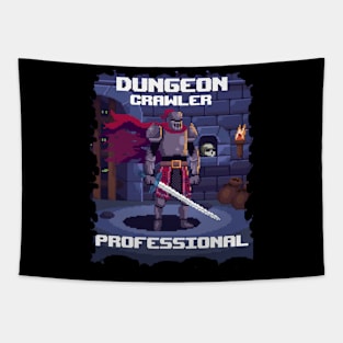 Pixelated Dungeon Delver: A Pro's Journey into the Depths Tapestry