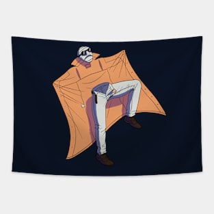 Classic Horror Movie Invisible Man Flasher Cartoon Tapestry