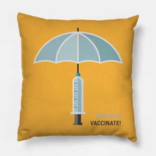 Dramabite Vaccinate protect vaccination vaxx Pillow