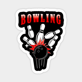 Bowler Bowling Ball Magnet