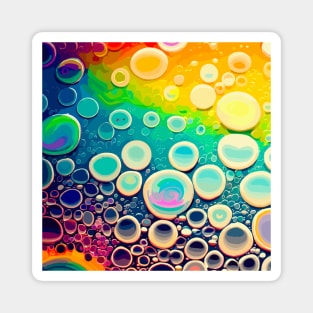 Eat my bubbles rainbow pattern Magnet