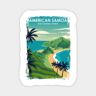 American Samoa National Park Vintage Travel Poster Magnet