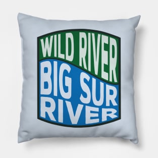 Big Sur River Wild River wave Pillow