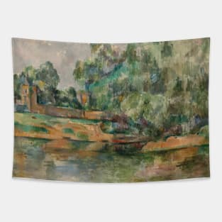 Riverbank by Paul Cezanne Tapestry