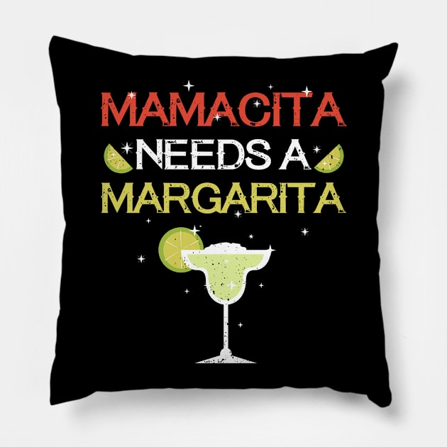Mamacita Needs A Margarita Cinco De Mayo Shirt Pillow by JustPick