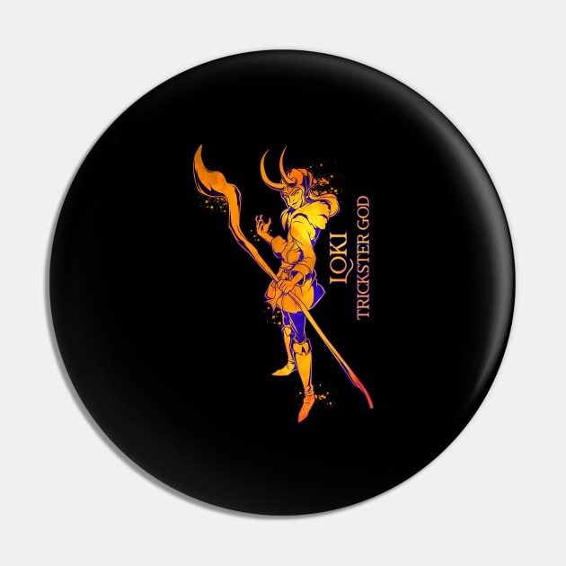 Viking Trickster God Loki Pin by Modern Medieval Design