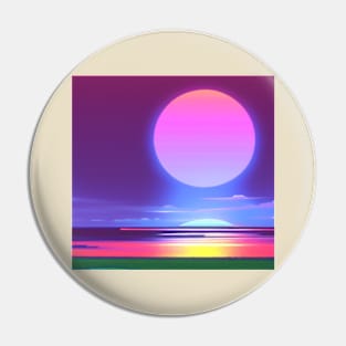 Into the Synthwave Sunset Pin