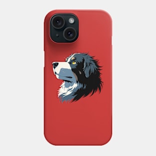 Stunning and Cool Bergamasco Sheepdog Monochrome and Gold Portrait for Father's Day Phone Case