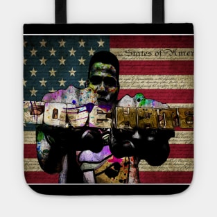 Radio Raheem Love and Hate Finger Rings  American Flag Tote