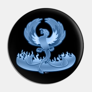 Baby Blue Pheonix Pin