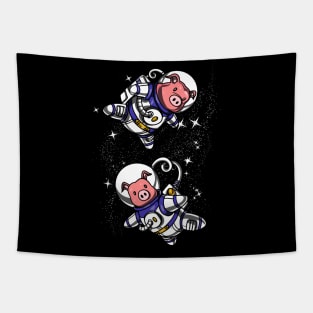 Pig Space Astronaut Tapestry