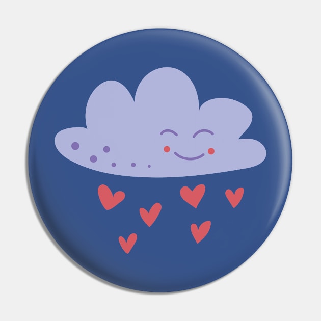 Happy Rain Cloud Pin by Alexandra Franzese