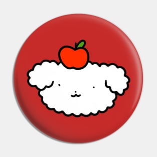 Apple Fluffy Dog Head Pin