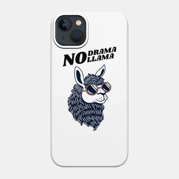 No Drama Llama - Retro Vintage 60s 70s Geek Illustration - No Drama Llama - Phone Case