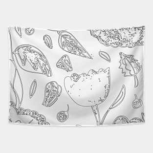 Floral Pattern Design Tapestry