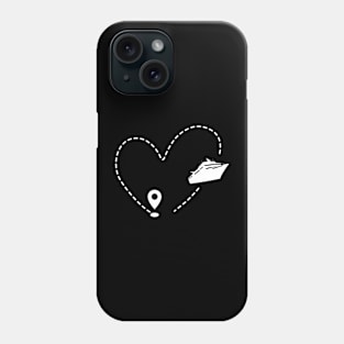 I love to Cruise Heart Shaped Travel Design Phone Case