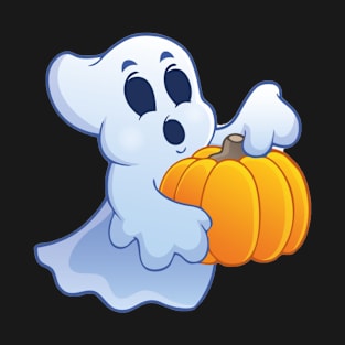 Cute ghost with pumpkin T-Shirt