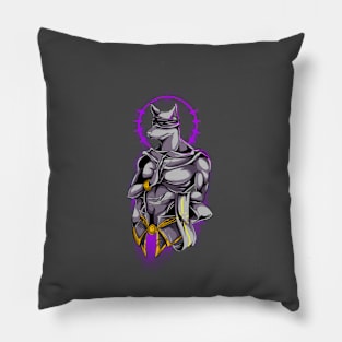 gold and purple Pillow