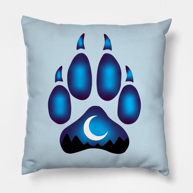 Wolf Paw Design Pillow by Arcanum Luxxe Store