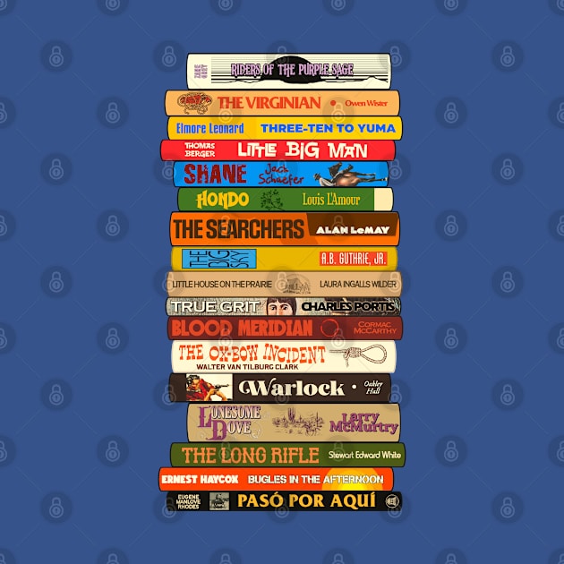 Classic Westerns Books Stack by darklordpug