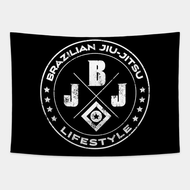 Brazilian Jiu Jitsu Logo Bjj Tapestry Teepublic Everything is simplified to be made into easy to read shirts and window logo. brazilian jiu jitsu logo