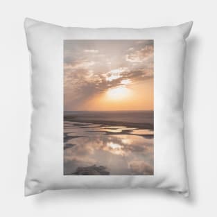 Water's Edge: A Sunset to Remember Pillow