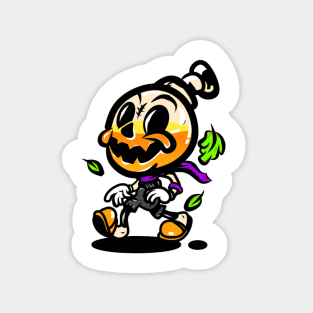 Hallowen pumkin bomb with cartoon style t-shirt Magnet