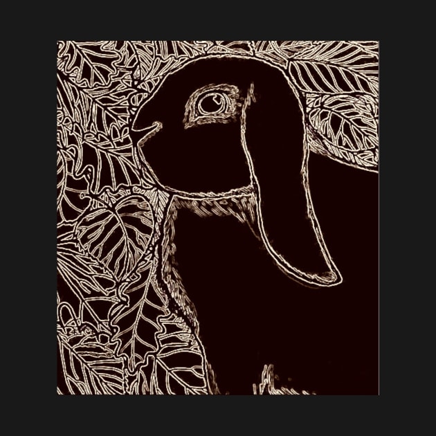 Black Lop Bunny by YollieBeeArt