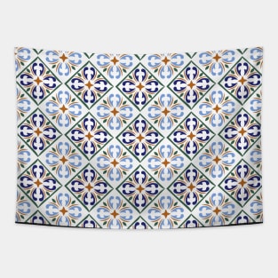 Marrakesh Mosaic, Vintage Moroccan Tiles Tapestry