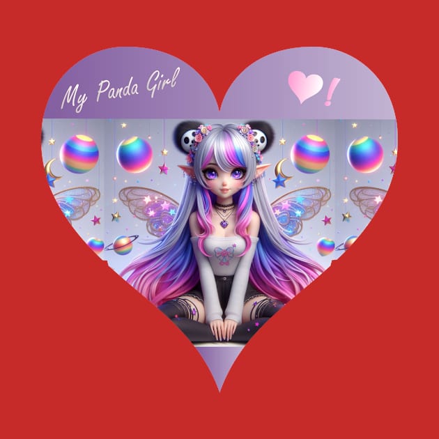 Goth Fairy Panda Girl by PlayfulPandaDesigns