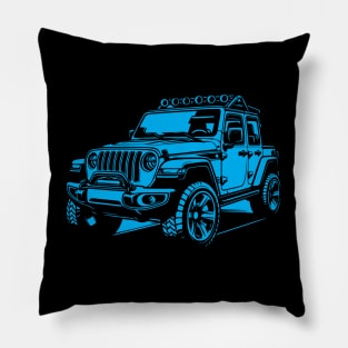 Adventure Awaits: Off-Road Dreams on Wheels - Unleash the Spirit of Jeep in Every Stitch! Pillow