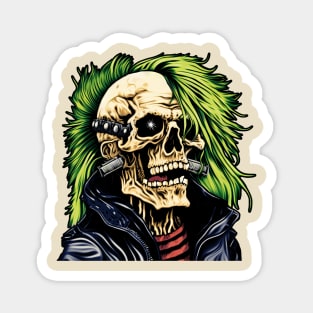 Punk Rocker Skeleton (for color background) Magnet