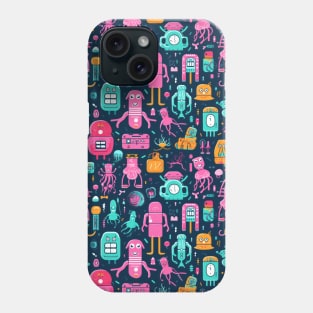 Playful Arena: Whimsical Monster Mates Phone Case