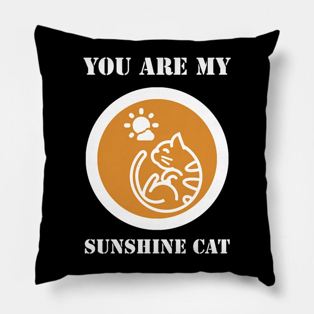 You Are My Sunshine Cat Pillow by kooicat