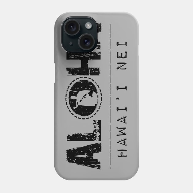 Aloha Rising Sun King Kamehameha(black) by Hawaii Nei All Day Phone Case by hawaiineiallday