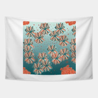 orange blossom pattern by Lisa Casineau Tapestry