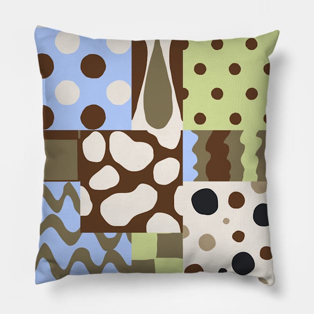 Patchwork Multicoloured Pattern Pillow by FabDesign