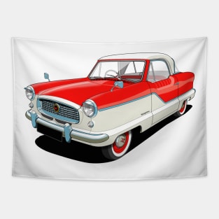 Austin Metropolitan in two tone re and white Tapestry