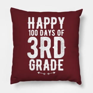 Happy 100 Days Of 3rd Grade Pillow