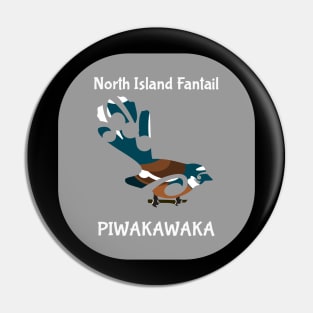 Piwakawaka  Fantail  New Zealand Pin