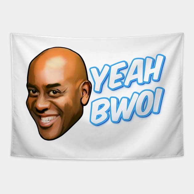 Ainsley Harriott Yea bwoi meme funny quote Tapestry by therustyart