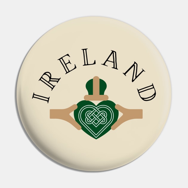 Ireland Claddagh Heart Pin by TrueCelt