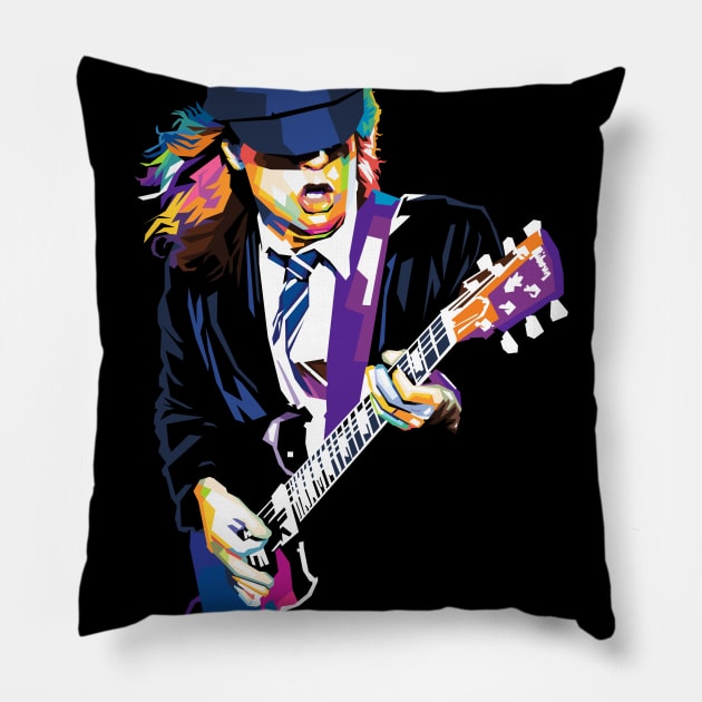 Angus Young Pillow by Wijaya6661