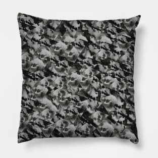 Grey Minimal Abstract Collage Mosaic. Pillow