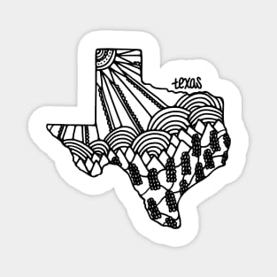 Texas Mandala Zentangle State Outline Magnet