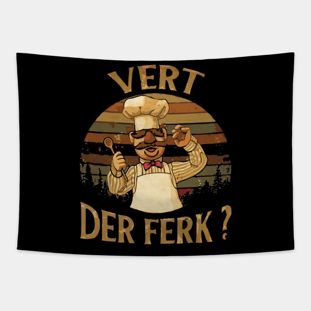 VINTAGE STYLE  - Vert der Ferk Retrocolor Tapestry by sepatubau77