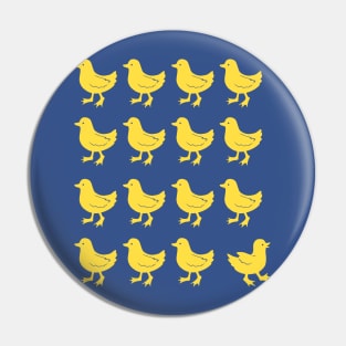 Cute Ducklings Pattern Ducks In A Row Rebel Pin