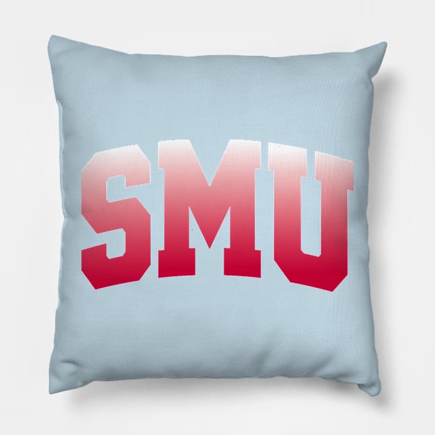 SMU Ombre Logo Pillow by one-broke-kid